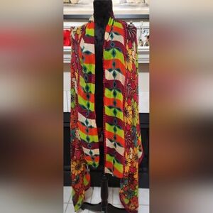 Oversized Vibrant Chiffon Scarf